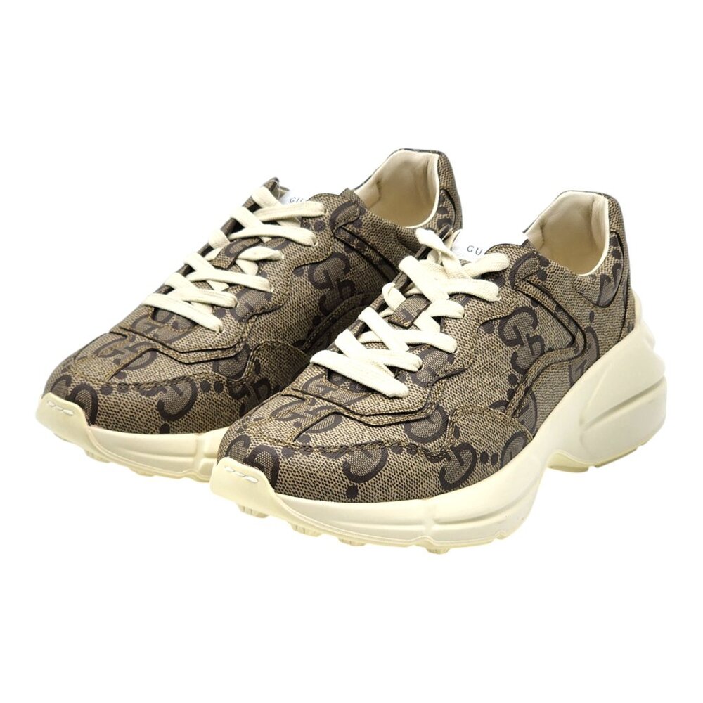 Gucci GG Supreme Canvas Men's 100 Rhyton Sneaker - Picture 4 of 8